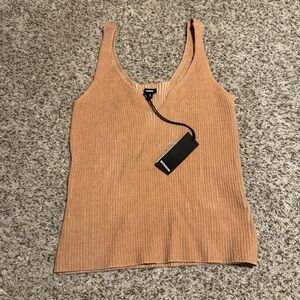 NWT Monrow Camel Ribbed Tank Top - XS
